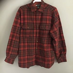 Banana Republic Plaid Wool Button Down Shirt XL